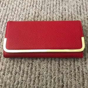 Red and gold wallet